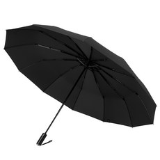 남녀공용 빅사이즈 12살대 완자동 3단 무지 우산 심플 고급형 초대형 자동 우산 방수 2~3인용 튼튼한 우산 양우산