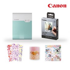 캐논 정품 휴대용 포토프린터 셀피스퀘어 QX10 DIY패키지 하트시그널 포토프린터, QX10 (민트)
