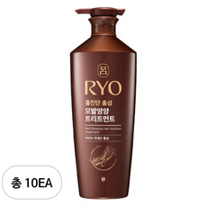 려 홍진단 홍삼 모발영양 트리트먼트 약산성 화이트플로럴향, 10개, 820ml