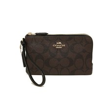 COACH 코치지갑 더블 코너 지퍼 위슬렛 손목지갑 파우치 F87591 IMAA8