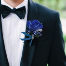 ZLD 웨딩 Boutonniere의 코사지 브로치 핀 신부의 신랑 신부 들러리의 코사지 브로치 신랑의 신랑 코사지, 12x7x5cm, 구조, 사파이어