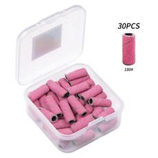 샌딩 밴드 네일 드릴 매니큐어를위한 작은 탄화물 비트 DIY 손톱 예술 페디큐어, 빨간색 180grit 30pcs, 1개