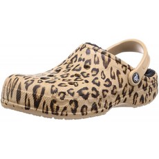 [악어] 샌들 바야 라인 드 프린 티드 나막신 Leopard / Gold 24 cm