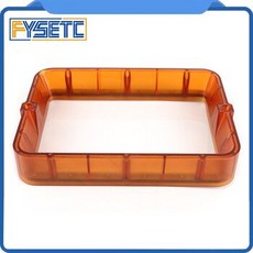 [해외] 소재 랙 투명 오렌지 178*120mm 플라스틱 수지 vat 5pcs fep 필름 dlp sla 광자 wanhao d7 3d 프린터 강철, only Resin Vat