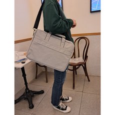 딸기별 출퇴근 노트북가방 어깨편한 대용량 ALL100-1, 그레이, 1개