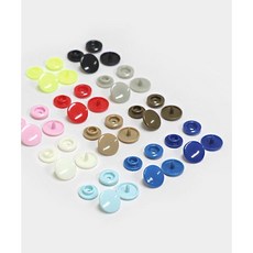 패션스타트 12.5mm 유광 나일론 플라스틱 티단추 똑딱이 스냅단추 고나 11컬러 방수 비옷 홈패션, 1세트, 06 스카이블루