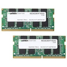 해외1431764 Mushkin Essentials DDR4 노트북 d램 32GB (2x16GB) SODIMM 메모리 Kit 2400MHz (PC4-1920, One Color_One Size, 상세 설명 참조0, 상세 설명 참조0