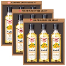 서울/경기 퀵착불가능 고급유선물세트 명절선물세트 카놀라유3P 추석선물세트무료배송 카놀라유선물세트 사조해표 식용유선물세트 고급식용유 선물세트 500ml 3개입 무, 3세트