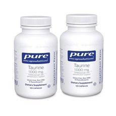 Pure 타우린 영양 보충제 1 000mg 120캡슐x2, 1개