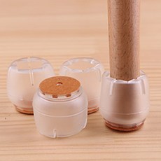 PM 의자발캡 2호 26-31mm 4p 의자다리커버 의자발커버 식탁의자발커버 의자발싸개 의자소음방지, 5세트, 투명