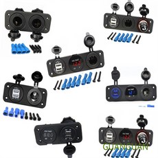 파워탭 멀티 파워 박스 시가잭 소켓 캠핑 배터리 파워뱅크 DIY 부품 Zuhty 증정, 4.8AUSB+컬러미터+콘센트+콘센트, 1개