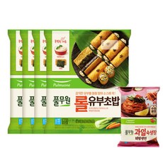 풀무원 (냉장) 롤유부초밥 280g (2~3인분)X4개 + 과일숙성장 비빔생면 2인 증정