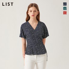 [리스트] 랩오버 도트 블라우스_TWWBLK60200