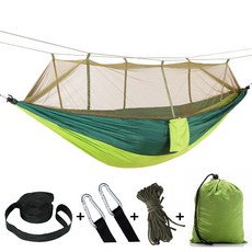 야외 모기장 해먹 캠핑 모기장 부착 초경량 나일론 2인용 캠핑 에어텐트, 검푸른 빛깔