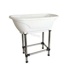 강아지 욕조 스탠드형 플라스틱 중소형 펫샵 목욕대, 1개, 화이트