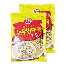 오뚜기 녹두빈대떡 가루 500g 2개 녹두분말 해물녹두전