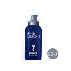 나드리 메소니에 일회용 쉐이빙 젤 크림 여행용 세면도구 파우치, 30개, 4ml
