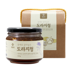 [100% 국산 약도라지] 정담연 통째로 갈아넣은 도라지청 고함량, 1개, 1개입, 500g 1개, 1개입, 500g