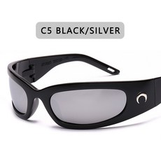 편광 변색 Moon Rectangular Sunglasses Women Men Vintage Outdoor Cycling Sports Hip Hop Pun Sun Glasses U