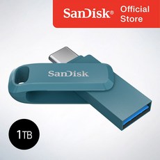 샌디스크 정품 울트라 듀얼 드라이브 고 1 TB 테라 SDDDC3 나비지오 블루 OTG, 1TB, 1개