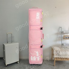  휠백 바퀴 스키 스노우보드 가방 더블 보드 성인용 건식 습식 분리 대용량 배낭, L.핑크아동 