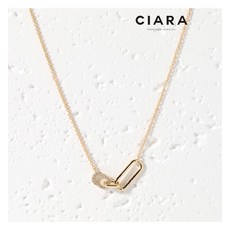 씨아라 CIARA 14K Emiliano 오뜨레 피겨 프라 목걸이(GoldPlated)