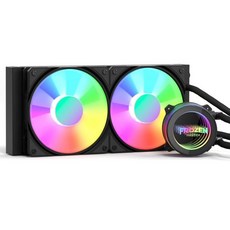 240mm AIO ARGB CPU 액체 쿨러 2x120mm PWM 팬 AMD AM4용 블랙 워터 인텔 LGA 1700 1150 1151 1200 2011 게