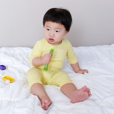 푸딩골지 7부 봄 가을 배앓이방지 실내복 내복 아기 유아 아동 신생아