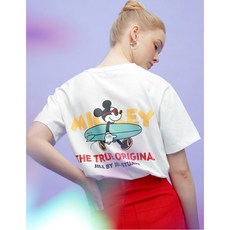 질 바이 질스튜어트 악세서리 20SS [JILL BY JILLSTUART X DISNEY] 화이트 미키 반팔티셔츠 JLTS0E400WT