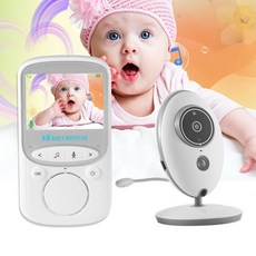 고성능 업무용 생활무전기무선 lcd 오디오 비디오 베이비 모니터 vb605 radio nanny music intercom 워키 토키 베이비 시터 ir 24h 휴대용 아기, 영국 어댑터, 1개