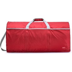 Amazon Basics 캠핑 가방 멀티백 수납 여러 지퍼 포켓이 있는 100L 나일론 더플 백 가볍고 내구성이 뛰어나며 50파운드 무게 용량 빨간색 32.5 x 17 17인치, 1개