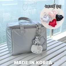 소리공 이유식가방 보냉백 각잡힌 쿨러백, 실버, 1개