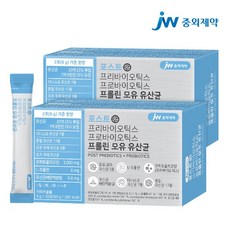 JW중외제약 포스트 프리 프로 바이오틱스 프롤린 모유 유산균, 3g, 60개입