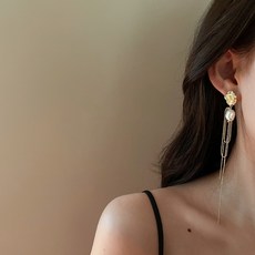 24k로즈플라워귀걸이