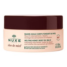NUXE 프랑스 정품 눅스 레브 드 미엘 멜팅 바디 밤 위드 허니 200ml 매우 건조하고 민감한 피부, 1개