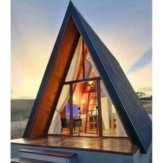 맞춤형 현대 빌라 경치 좋은 곳 특집 B&B 캠핑용 삼각형 목조 주택 이동식 야외 캐빈 숲 속 나무 위의 집
