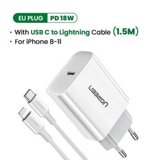 아이폰12 20W 충전기 USB 타입 C 충전기 Xiaomi 퀵차지 4.0 3.0 충전 전화 충전기, EU18W 흰색 1.5M C-L_중국
