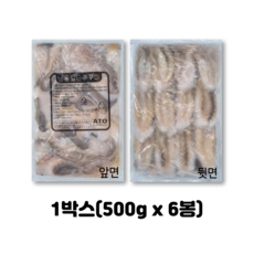 냉동 절단 쭈꾸미M 1박스 3kg (500gx6봉), 6개