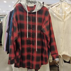 탑걸 블라우스(TJZASH909F) 후드형 오픈 블라우스