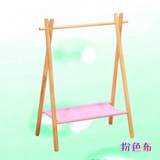 우드렌턴걸이 감성 캠핑용품 폴대 걸이 스탠드 원목 폴대선반 랜턴 거치대 홀더, 원목 옷걸이개, 후드(핑크 천) 노 옷걸이