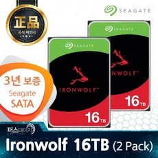 씨게이트 아이언울프 16TB ST16000VN001 (2 Pack) 3년 보증 - st16000vn001