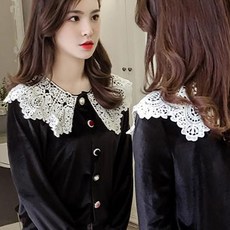 레이스 카라 케이프 G물방울레이스