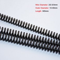 Y형 압축 스프링 와이어 직경 2/2mm 압력 65 망간강 길이 305mm 램프 스위치 장비 1 개 2 3, 5 Pcs, 2.5x40x305mm, 5개