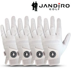 [4장1세트] 잔디로골프 에센셜 양피 골프장갑 남자 여자 왼손 4장 천연 올양피, 화이트_여_왼손 [4장1세트]