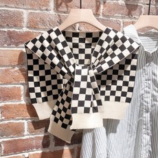 니트진주케이프레이어드카라