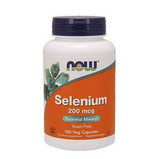 Now Foods Selenium 180 caps 200 mcg, 1개, 100정
