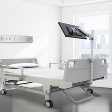 카멜모니터암 병원 침대용 모니터거치대 32인치 1단암 싱글 스탠드거치대 암회전 높이조절, 32인치싱글모니터암/HBA-1