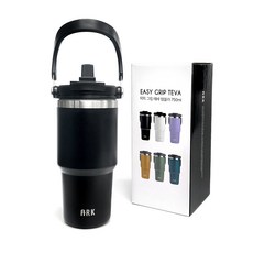 아크 이지그립 스트로우 빨대 대용량 텀블러, 750ml, 블랙, 1개