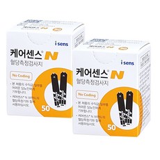 케어센스n 케어센스N 혈당시험지 100매, 1박스, 100개입