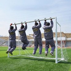 야외 운동 공원 실외 축구 5인제 축구 골대 어린이 3인제 작은 골대 가정용 야외 축구대 훈련, 01 5인제[60관] 축구 네트 + 축구공